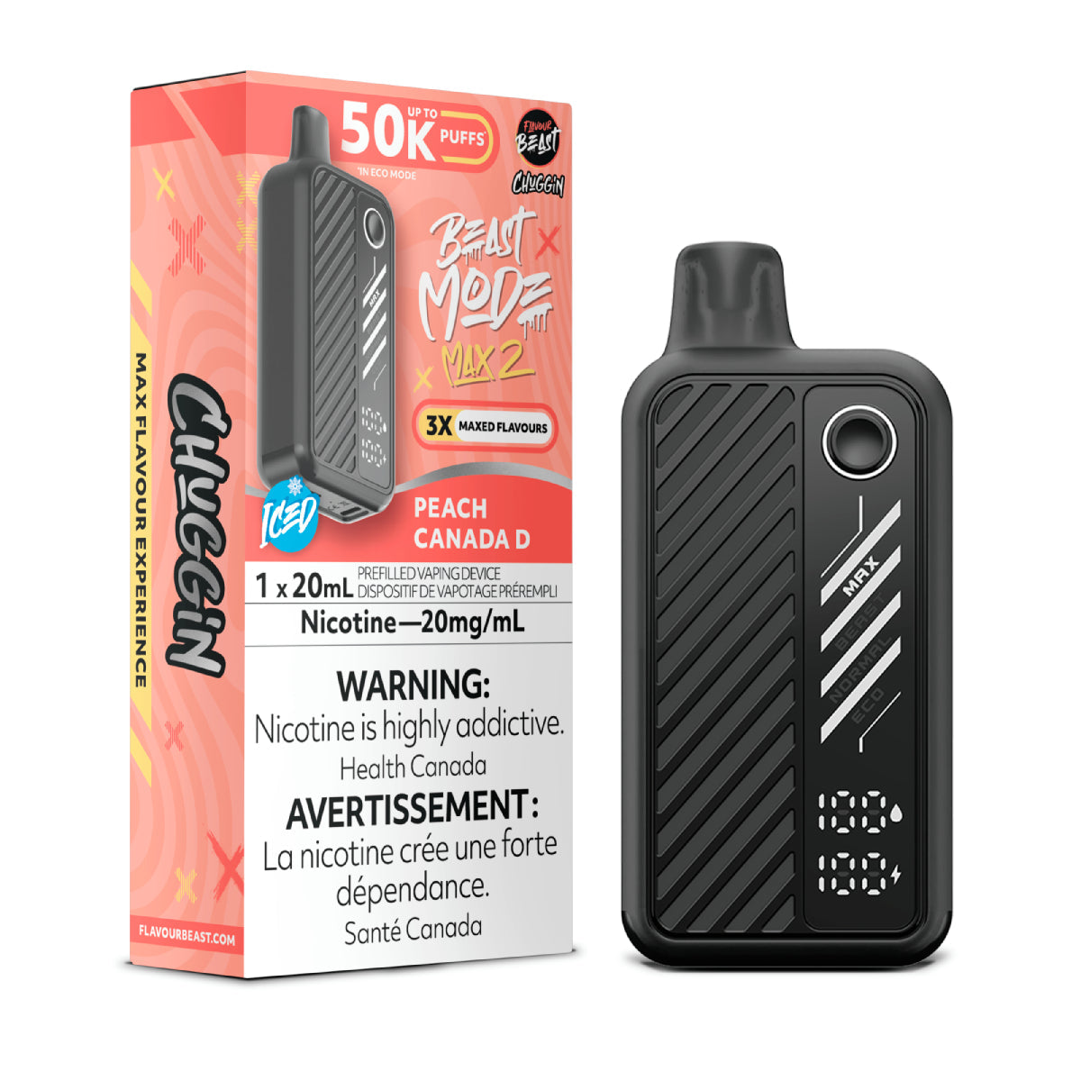 Chuggin’ Flavour Beast Beast Mode Max 2 50000 (AB) - Peach Canada D
