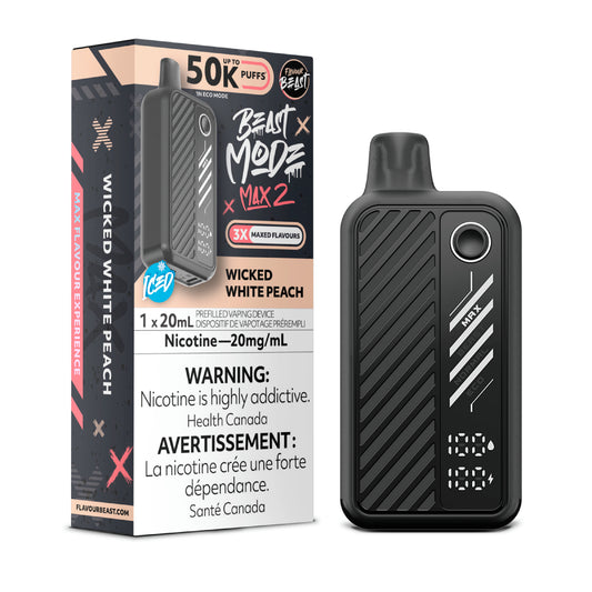 Flavour Beast Beast Mode Max 2 50000 (AB) - Wicked White Peach