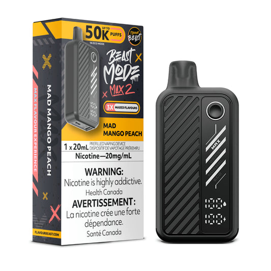 Flavour Beast Beast Mode Max 2 50000 (AB) - Mad Mango Peach