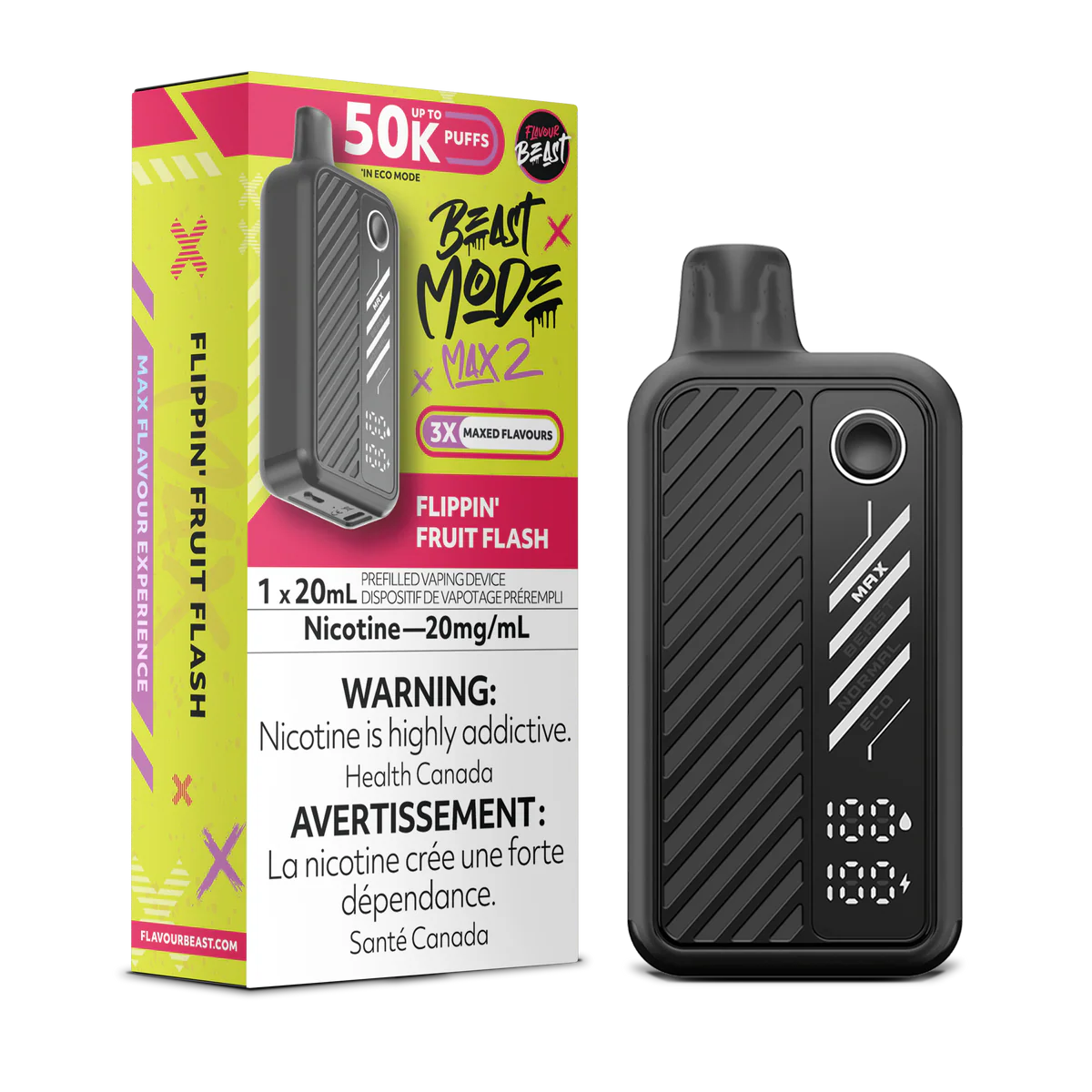 Flavour Beast Beast Mode Max 2 50000 (AB) - Flippin' Fruit Flash