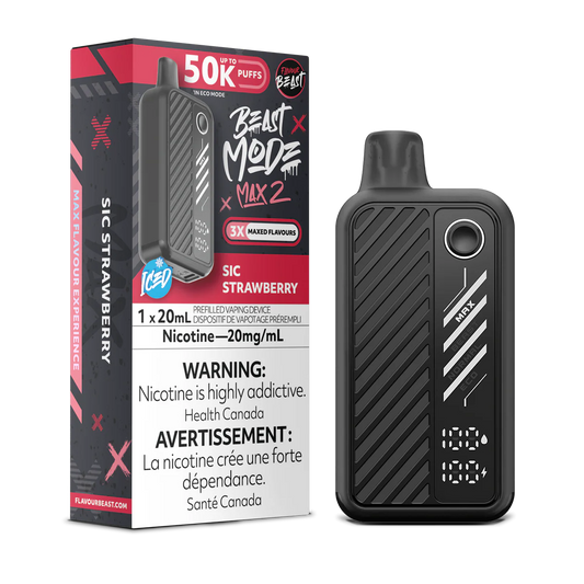 Flavour Beast Beast Mode Max 2 50000 (AB) - Sic Strawberry