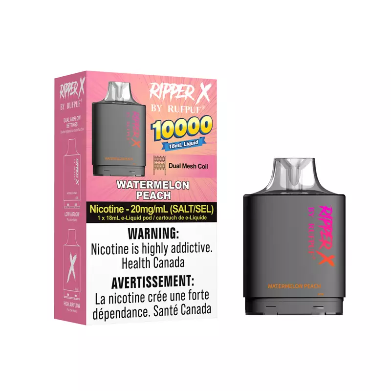 Rufpuf Ripper X 10000 Pod - Watermelon Peach (Vape tax included)