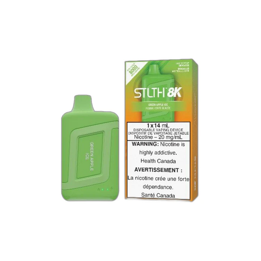 STLTH 8000 Disposable - Green Apple Ice (Vape tax included)