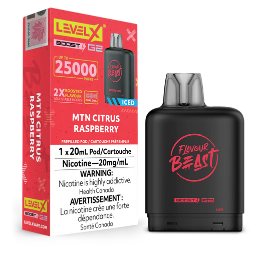 Flavour Beast Level X Boost Pod - MTN Citrus Raspberry (AB)