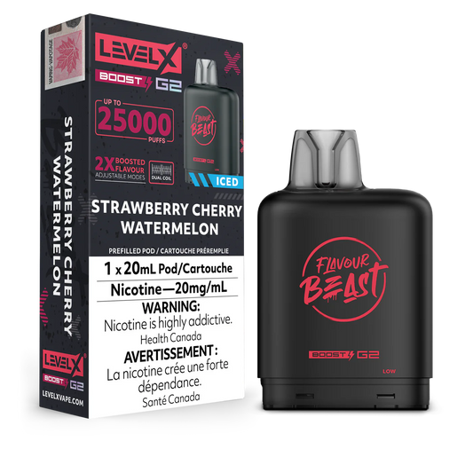 Flavour Beast Level X Boost Pod - Strawberry Cherry Watermelon (AB)