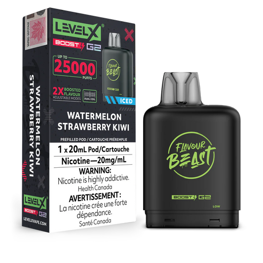 Flavour Beast Level X Boost Pod - Watermelon Strawberry Kiwi (AB)