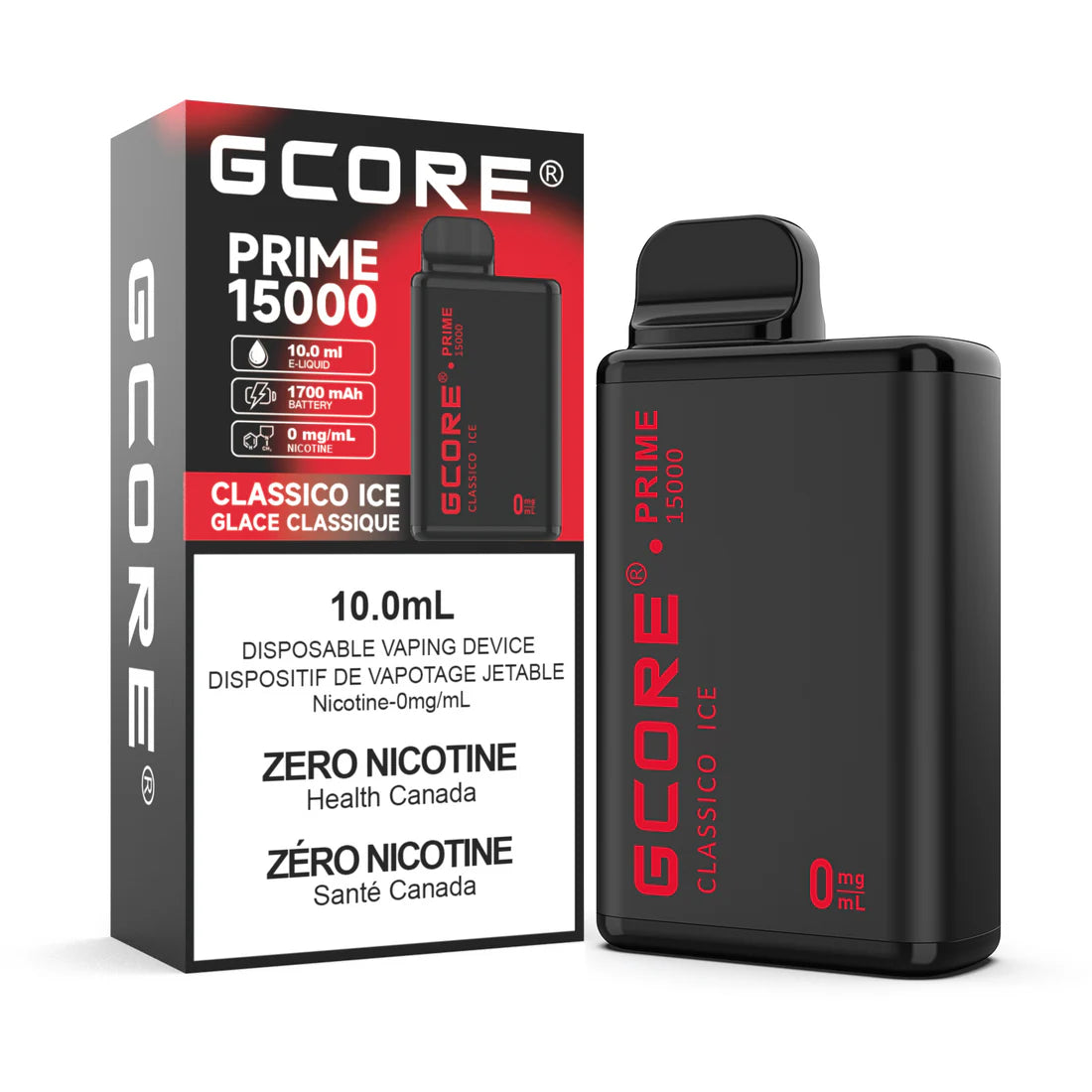 Gcore Prime 15000 - Classico Ice 0mg (Vape tax included)