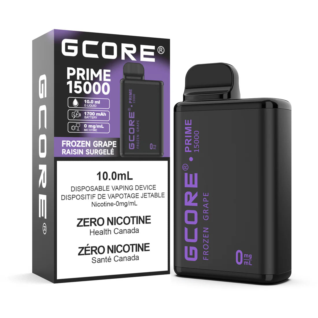 Gcore Prime 15000 - Frozen Grape 0mg (Vape tax included)