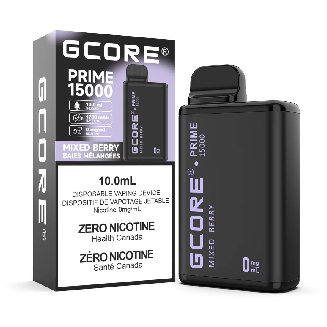 Gcore Prime 15000 - Mixed berry 0mg (Vape tax included)