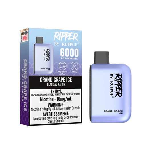 Rufpuf Ripper 6000 Grand Grape Ice (10mg) (Excise Tax)