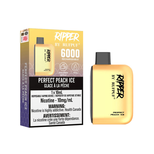 Rufpuf Ripper 6000 Perfect Peach Ice (10mg) (Excise Tax)