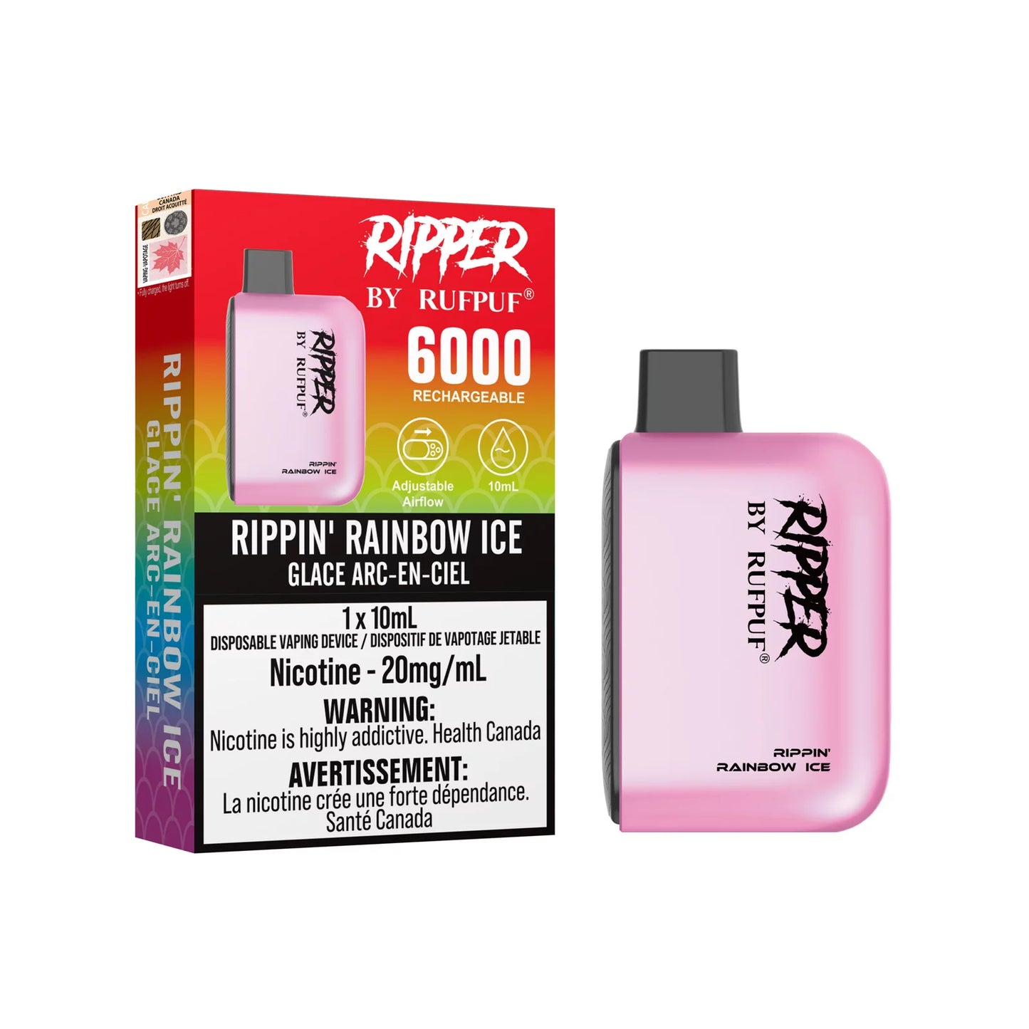 Rufpuf Ripper 6000 Rippin’ Rainbow Ice (20mg) (Excise tax)