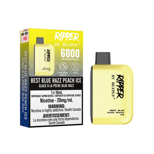 Rufpuf Ripper 6000 Best Blue Razz Peach Ice (20mg) (Excise tax)