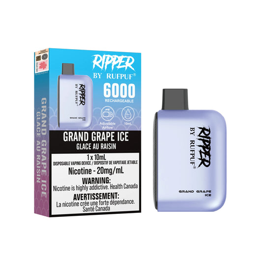 Rufpuf Ripper 6000 Grand Grape Ice (20mg) (Excise tax)