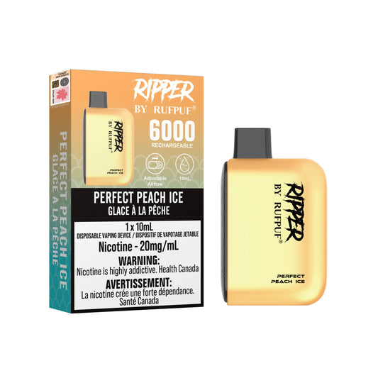 Rufpuf Ripper 6000 Perfect peach Ice (20mg) (Excise tax)