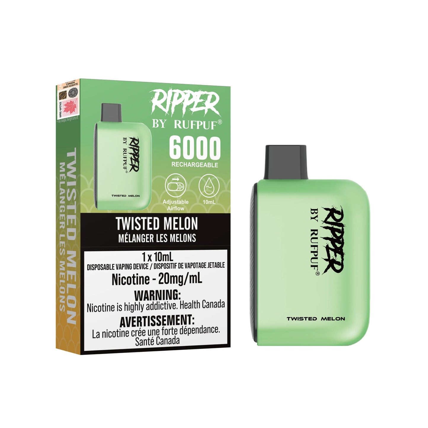 Rufpuf Ripper 6000 Twisted Melon (20mg) (Excise tax)