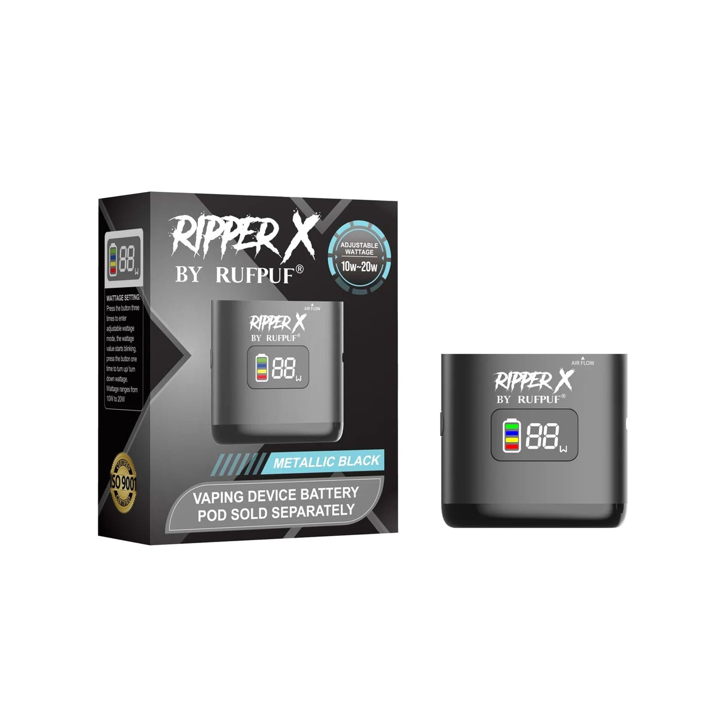 Ripper X ULTRA Battery 1000mAh -Metallic Black