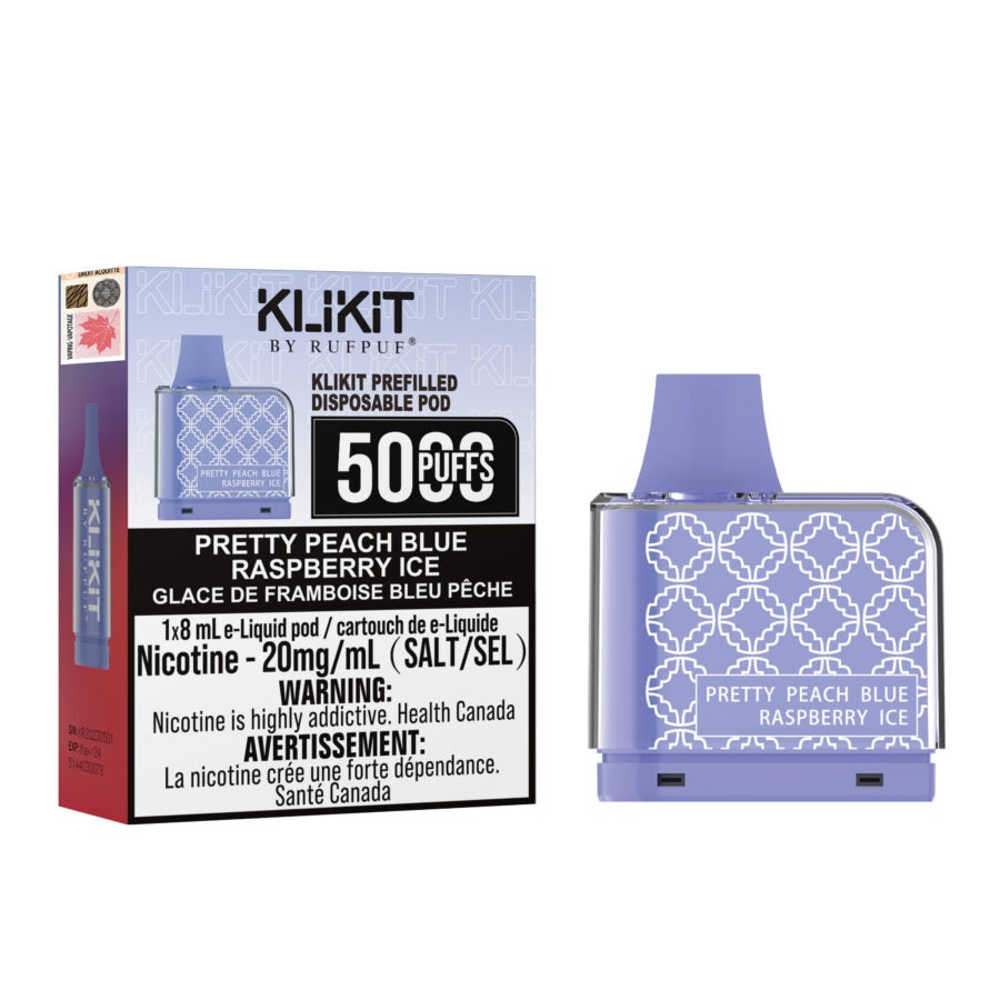 Rufpuf Klikit Pod 5000 Pretty Peach blue Raspberry Ice (Vape tax included)