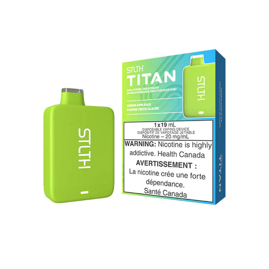 Stlth Titan 10000 - Green Apple Ice 20mg (Vape tax included)