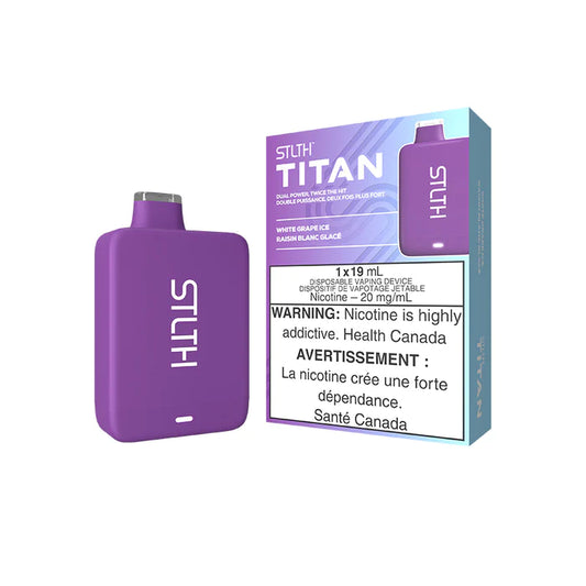 Stlth Titan 10000 - White Grape Ice 20mg (Vape tax included)