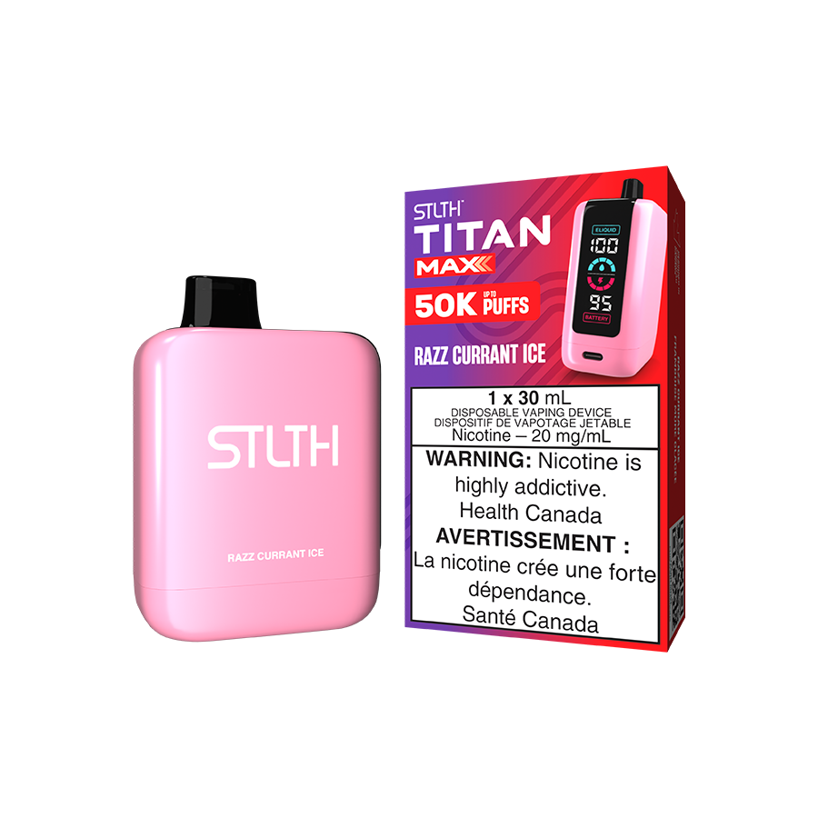 Stlth Titan MAX 50000 - Razz Currant Ice 20mg (Vape tax included)