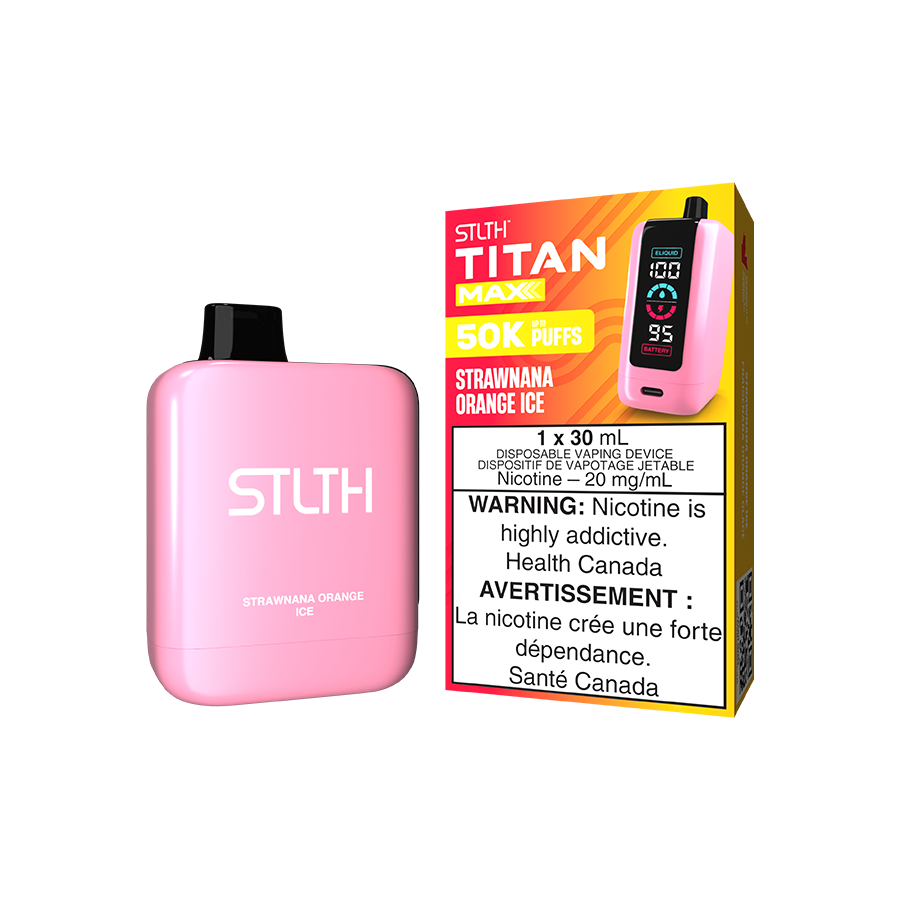 Stlth Titan MAX 50000 - Strawnana Orange Ice 20mg (Vape tax included)