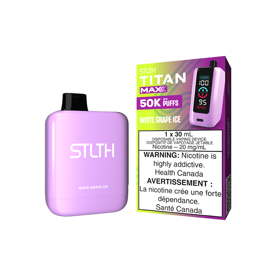 Stlth Titan MAX 50000 - White Grape Ice 20mg (Vape tax included)