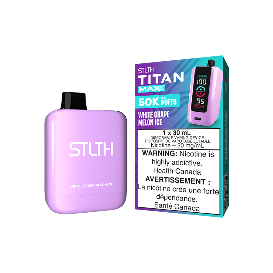 Stlth Titan MAX 50000 - White Grape Melon Ice 20mg (Vape tax included)