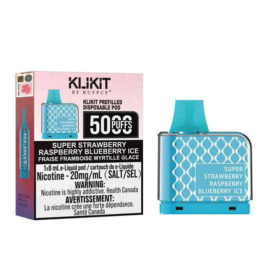 Rufpuf Klikit Pod 5000 Super Strawberry Raspberry blueberry Ice (Vape tax included)