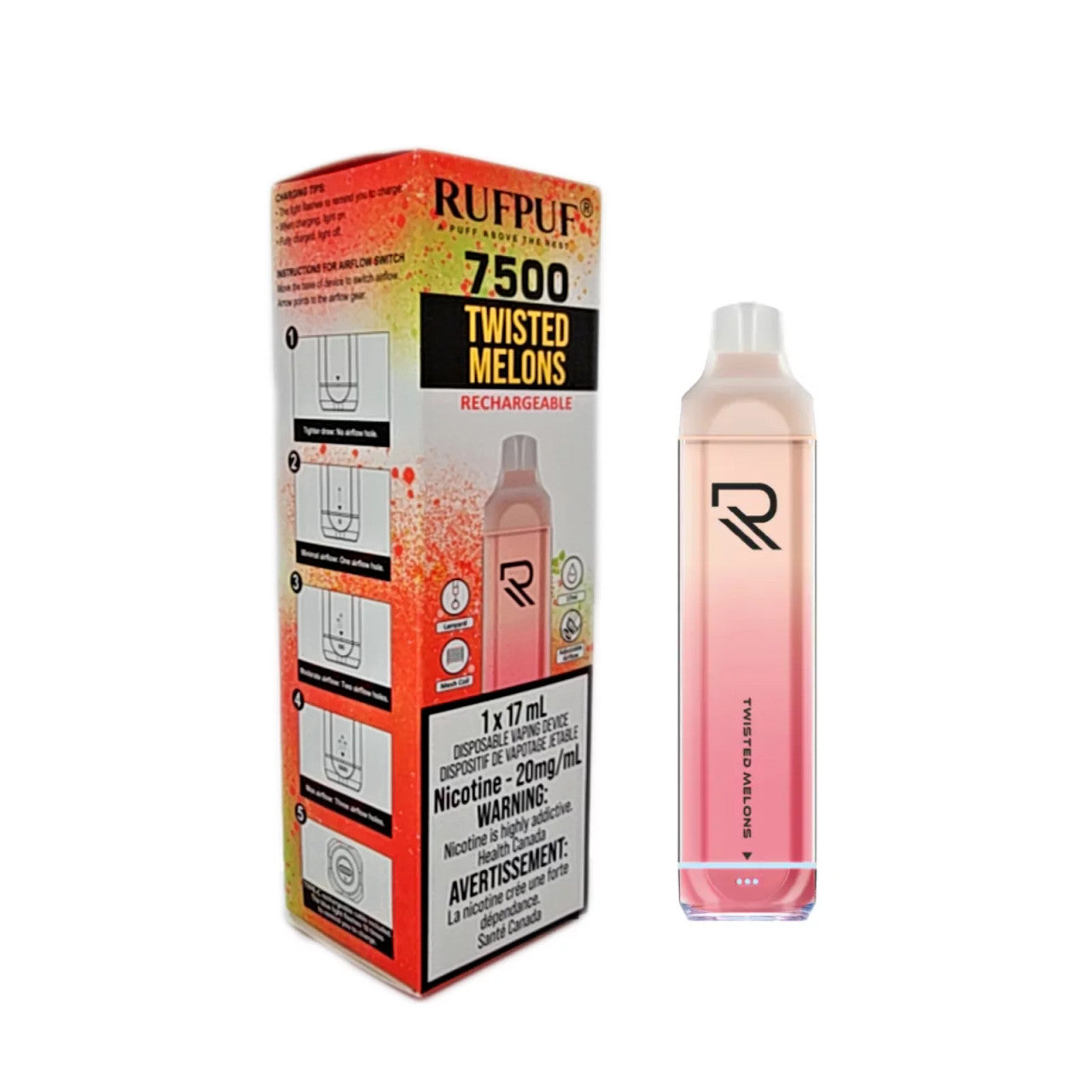 7500 RUFPUF TWISTED MELON 20mg (Vape tax included)