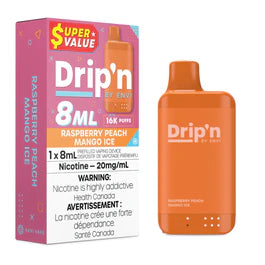 Drip'n 8ml - Raspberry Peach Mango Ice (AB)