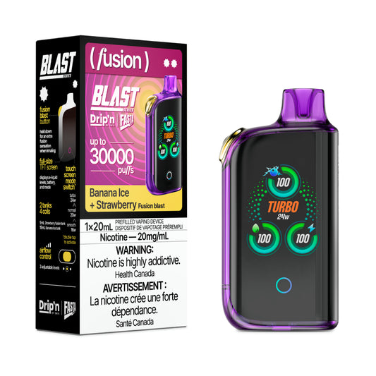 Drip’n BLAST Fusion Series 30000 Puff - Banana Ice + Strawberry (AB)
