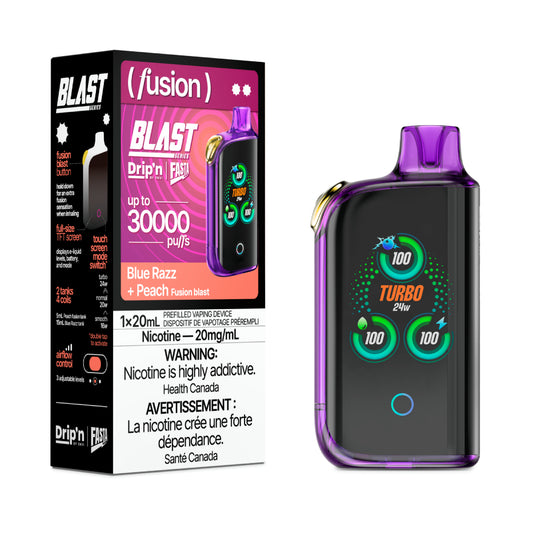 Drip’n BLAST Fusion Series 30000 Puff - Blue Razz + Peach (AB)