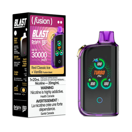 Drip’n BLAST Fusion Series 30000 Puffs - Red Classic Ice + Vanilla (AB)