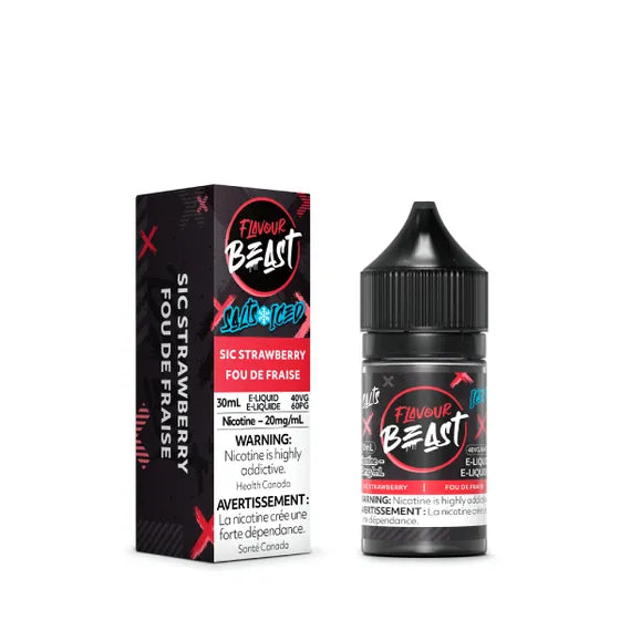 (1PC) Flavour Beast E-Liquid Sic Strawberry Iced 30ml 20mg (AB)