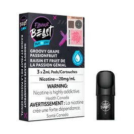 Flavour Beast Pods - Groovy Grape Passionfruit (20mg/mL) (Vape tax included)