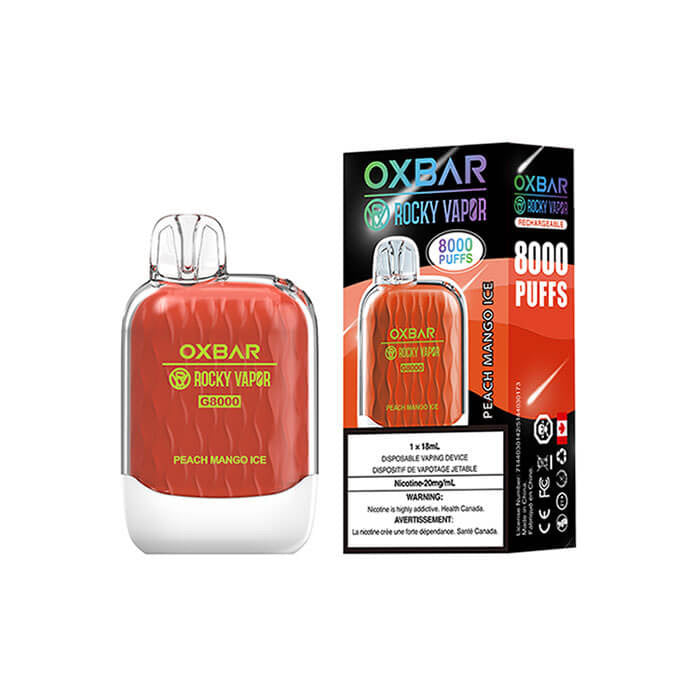 Oxbar 8000 puff Peach Mango Ice (Vape tax included)