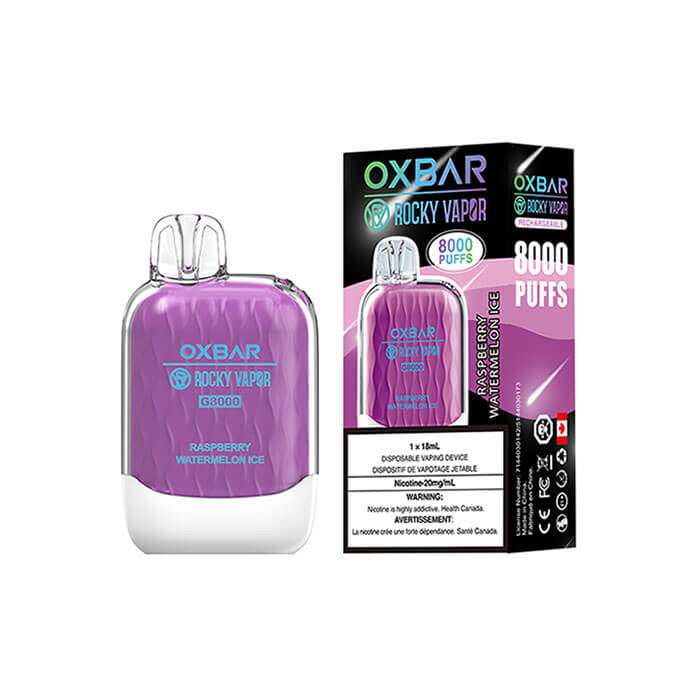 Oxbar 8000 puff Raspberry Watermelon Ice (Vape tax included)