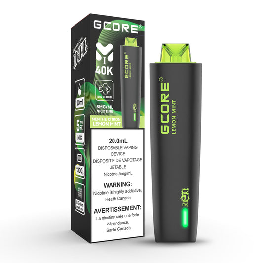 Lemon Mint: Gcore Hookah 40000 (5mg/ml) (AB)