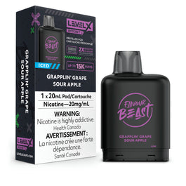 Flavour Beast Level X Boost Pod - Grapplin’ Grape Sour Apple (AB)