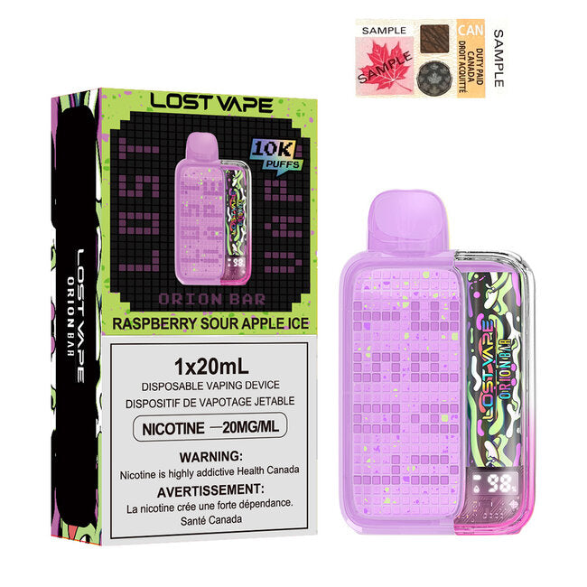 Lost Vape Orion Bar 10000 - Raspberry Sour Apple Ice (Vape Tax Included)