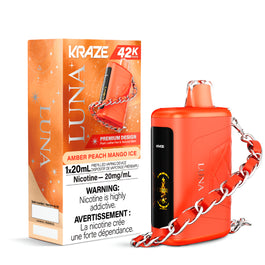 Kraze 42000 Luna Disposable - Amber Peach Mango Ice 20mg (AB)