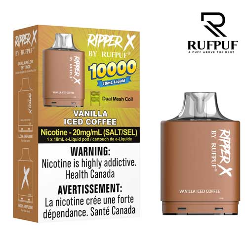 Rufpuf Ripper X 10000 Pod - Vanilla Iced Coffee (Vape tax included)