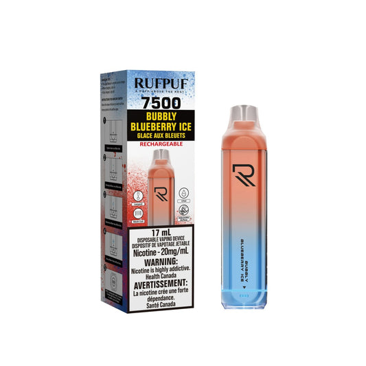 7500 RUFPUF BUBBLY BLUEBERRY ICE 20mg (Vape tax included)