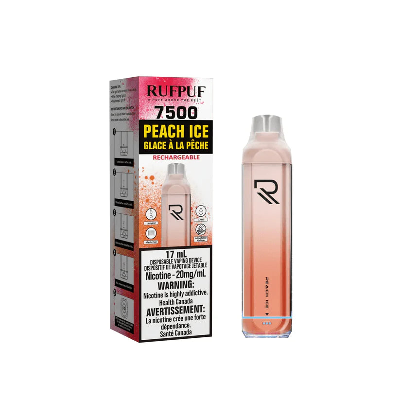 7500 RUFPUF PEACH ICE 20mg (Vape tax included)