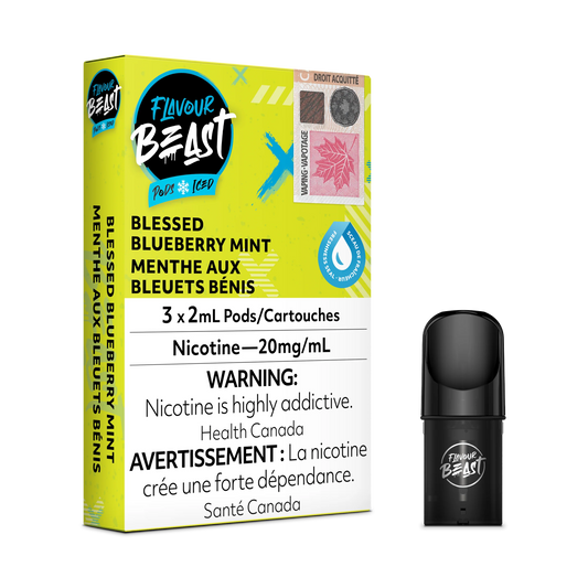 Flavour Beast Pods - Blessed Blueberry Mint Iced (20mg/mL) (Vape tax included)