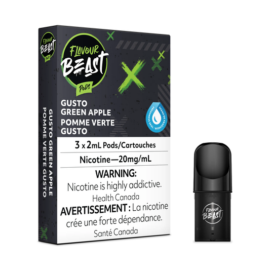 Flavour Beast Pods - Gusto Green Apple (20mg/mL) (Vape tax included)