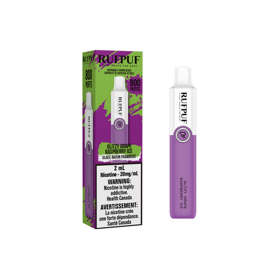 Rufpuf 800 Glitzy Grape Raspberry Ice (Vape tax included)