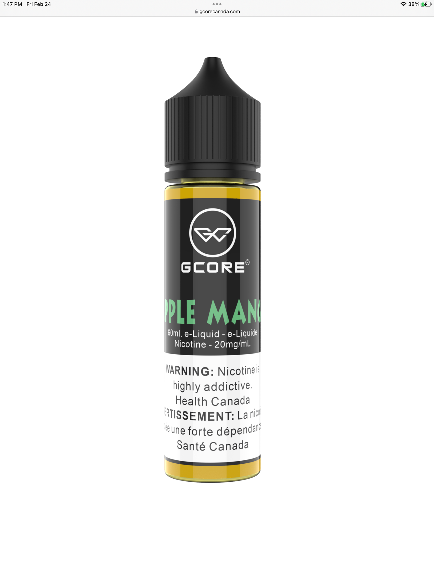 Gcore E-Juice Apple Mango 60ml 10mg (Vape tax included)