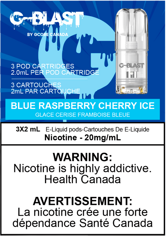 G-Blast Pods Blue Raspberry Cherry Ice (20mg/mL) (Vape tax included)